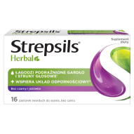 Strepsils Herbal Pastylki bez czarny i jeżówka 16 sztuk