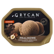 Grycan Lody pralinowe czekoladowo-orzechowe z nutą karmelu 1100 ml