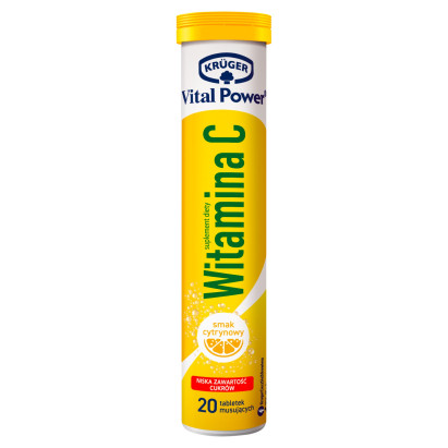 Krüger Vital Power Witamina C smak cytrynowy 84 g (20 sztuk)