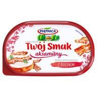 Piątnica Twój Smak Serek śmietankowy aksamitny z bekonem 135 g