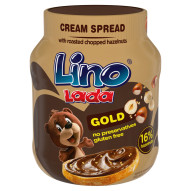 Lino Lada Gold Orzechowy krem do smarowania z kawałkami prażonych orzechów laskowych 350 g