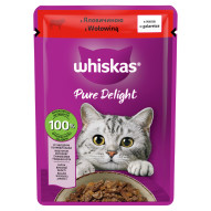 Whiskas Pure Delight Mokra karma dla dorosłych kotów z wołowiną w galaretce 85 g
