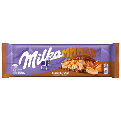 Milka Mmmax Czekolada mleczna z orzeszkami ziemnymi w nadzieniu karmelowym 276 g