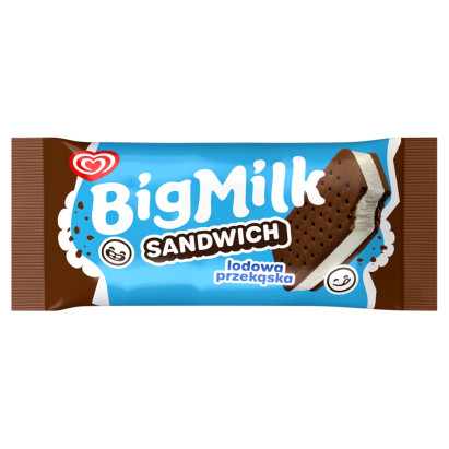 Big Milk Sandwich Lody o smaku waniliowym w ciastkach 100 ml