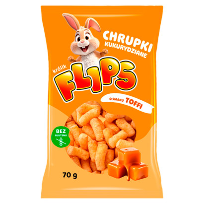 Flips Chrupki kukurydziane o smaku toffi 70 g