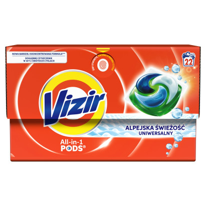 Vizir PODS, Alpine Fresh Kapsułki Do Prania,, 22 Prań