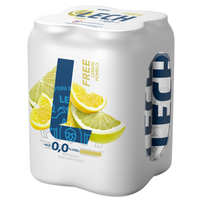 Lech Free Piwo bezalkoholowe o smaku cytrynowym i pomelo 2 l (4 x 0,5 l)