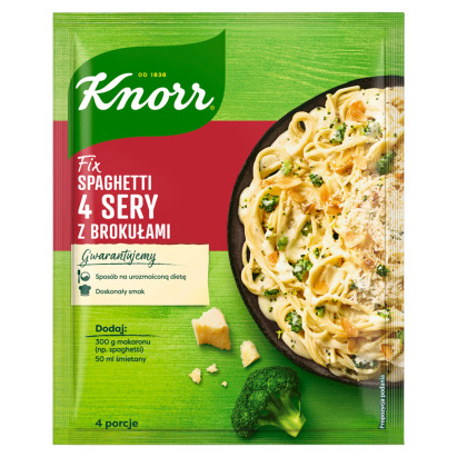 Knorr Fix spaghetti 4 sery z brokułami 39 g