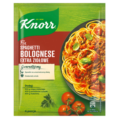 Knorr Fix spaghetti bolognese extra ziołowe 42 g
