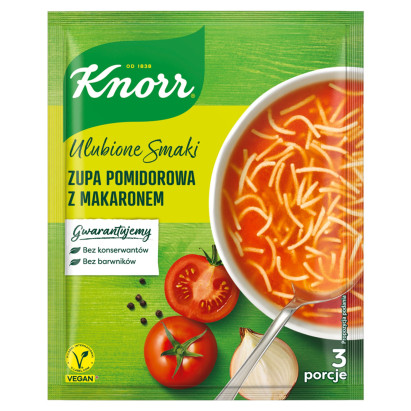 Knorr Ulubione Smaki Zupa pomidorowa z makaronem 50 g