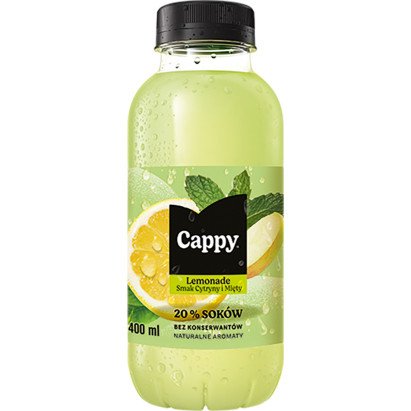 Cappy Lemonade Napój niegazowany smak cytryny i mięty 400 ml