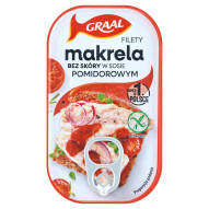 Graal Filety z makreli bez skóry w sosie pomidorowym 110 g