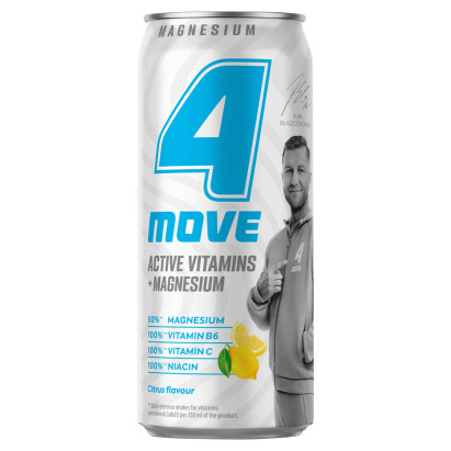 4Move Active Vitamins + Magnesium Gazowany napój o smaku cytrusów 330 ml