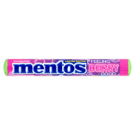 Mentos Cukierki do żucia o smaku malinowym jagodowym i wiśniowym 37,5 g (14 sztuk)