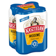 Kasztelan Piwo bezalkoholowe miodowe 4 x 500 ml