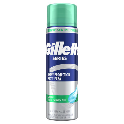 Gillette Series Kojący żel do golenia z aloesem, 200 ml