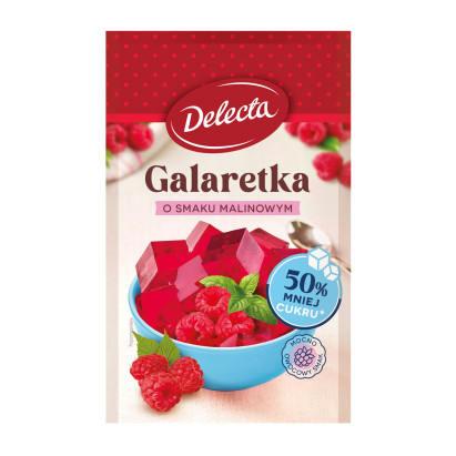 Delecta Galaretka o smaku malinowym 39 g
