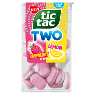 Tic Tac Two Dwuwarstwowe drażetki o smaku malinowym i cytrynowym 38,5 g