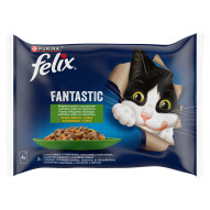 Felix Fantastic Karma dla kotów wiejskie smaki z warzywami w galaretce 340 g (4 x 85 g)