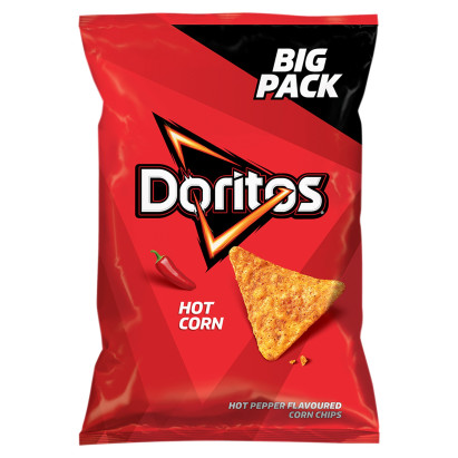 Doritos Hot Corn Chipsy kukurydziane o smaku ostrej papryki 180 g