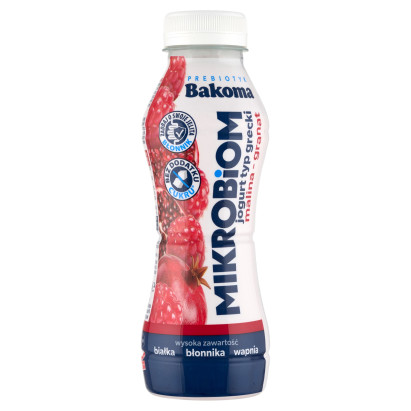 Bakoma Mikrobiom Jogurt typ grecki malina-granat 300 g