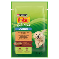 Friskies Selections Junior Karma dla szczeniąt w sosie z kurczakiem i marchewką 85 g
