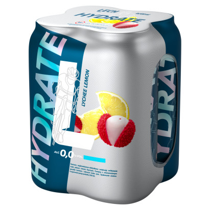 Lech Hydrate Piwo bezalkoholowe o smaku liczi i cytryny 2 l (4 x 0,5 l)