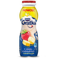 Danone Gratka Jogurt do picia o smaku truskawkowo-bananowym 4 x 155 g
