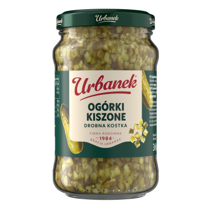 Urbanek Ogórki kiszone drobna kostka 360 g