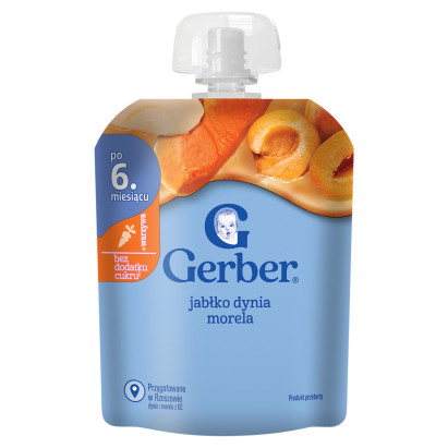 Gerber Deserek jabłko dynia morela po 6. miesiącu 80 g