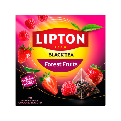 Lipton Forest Fruits Herbata czarna aromatyzowana 30 g (20 torebek)