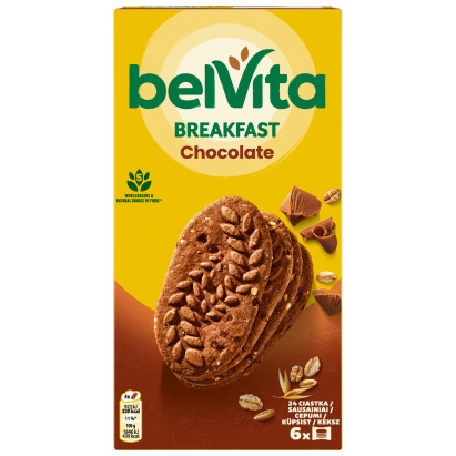 belVita ciastka zbożowe o smaku kakaowym z kawałkami czekolady ciastka zbożowe - 300 g