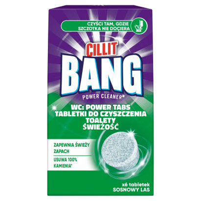 Cillit Bang Tabletki do czyszczenia toalety świeżość sosnowy las 135 g (6 x 22,5 g)