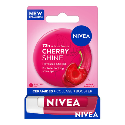 Nivea Cherry Shine Pielęgnująca pomadka do ust o smaku wiśni 5,5 ml