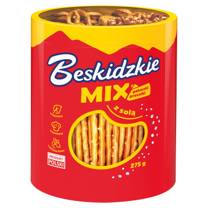 Beskidzkie Mix paluszki precelki z solą 275 g