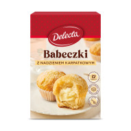 Delecta Babeczki z nadzieniem karpatkowym mieszanka do domowego wypieku ciasta 320 g