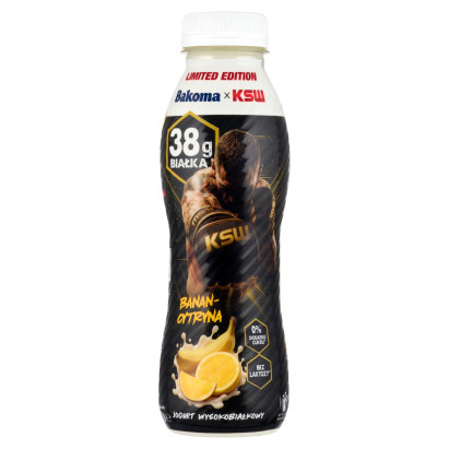 Bakoma Jogurt wysokobiałkowy banan-cytryna 380 g
