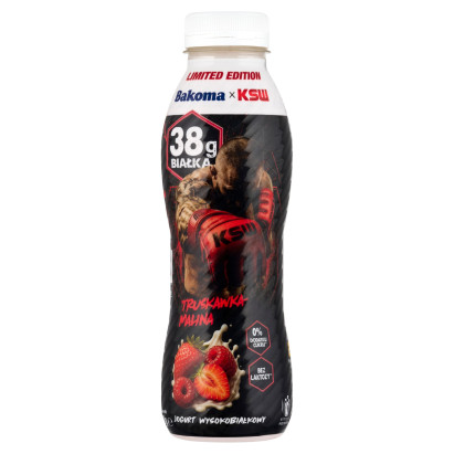 Bakoma Jogurt wysokobiałkowy truskawka-malina 380 g