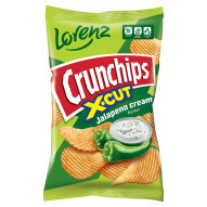 Crunchips X-cut Chipsy ziemniaczane o smaku kremowego jalapeno 130 g