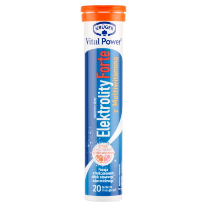 Krüger Vital Power Tabletki musujące elektrolity forte z multiwitaminą 86 g (20 sztuk)