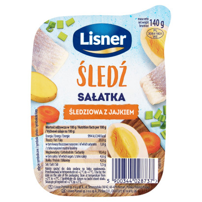 Lisner Sałatka śledziowa z jajkiem 140 g