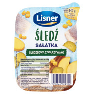 Lisner Sałatka śledziowa z warzywami 140 g