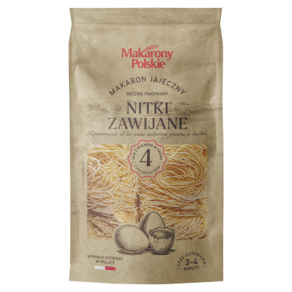 Makarony Polskie Makaron jajeczny nitki zawijane 300 g