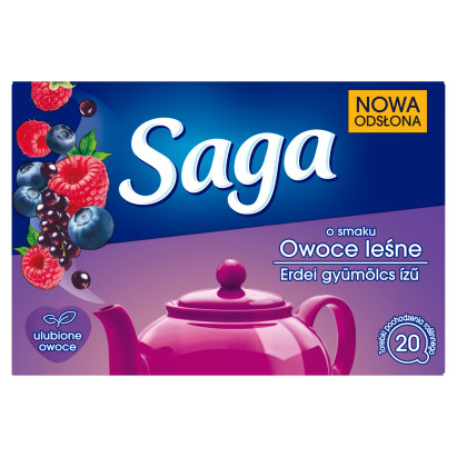 Saga Herbatka owocowa aromatyzowana o smaku owoce leśne 34 g (20 torebek)
