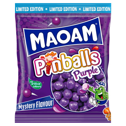 Maoam Pinballs Purple Gumy rozpuszczalne o smaku owocowym 140 g
