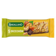 Bakalland Baton zbożowy 5 orzechów 40 g