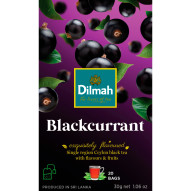 Dilmah Cejlońska herbata czarna aromatyzowana czarna porzeczka 30 g (20 x 1,5 g)
