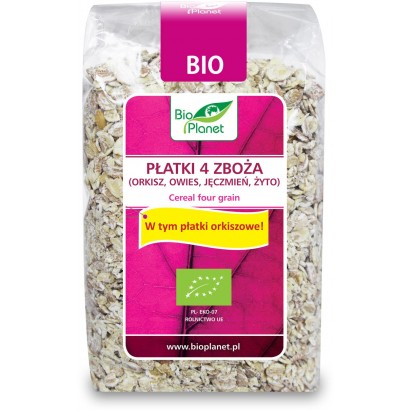 Bio Planet Płatki 4 zbożowe bio 300g