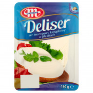 Mlekovita Deliser Ser twarogowy kanapkowy w plastrach 150 g