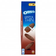 Oreo Crispy & Thin Ciastka kakaowe z nadzieniem o smaku czekoladowym 96 g (16 sztuk)